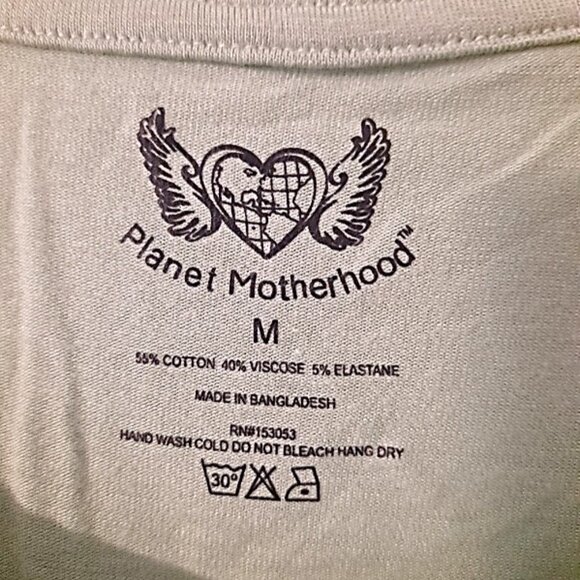 Planetmotherhood Sage, Size M Maternity "Mama Heart" Screen Printed Tee - Picture 4 of 4